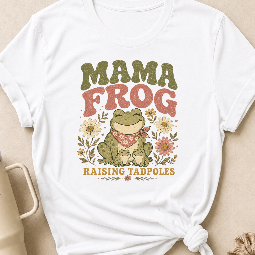 Mama Frog raising Tadpoles T-Shirt