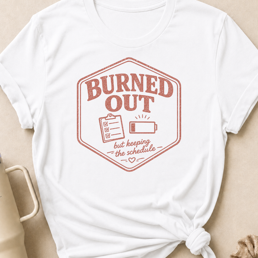Burned Out But Keeping the Schedule T-Shirt