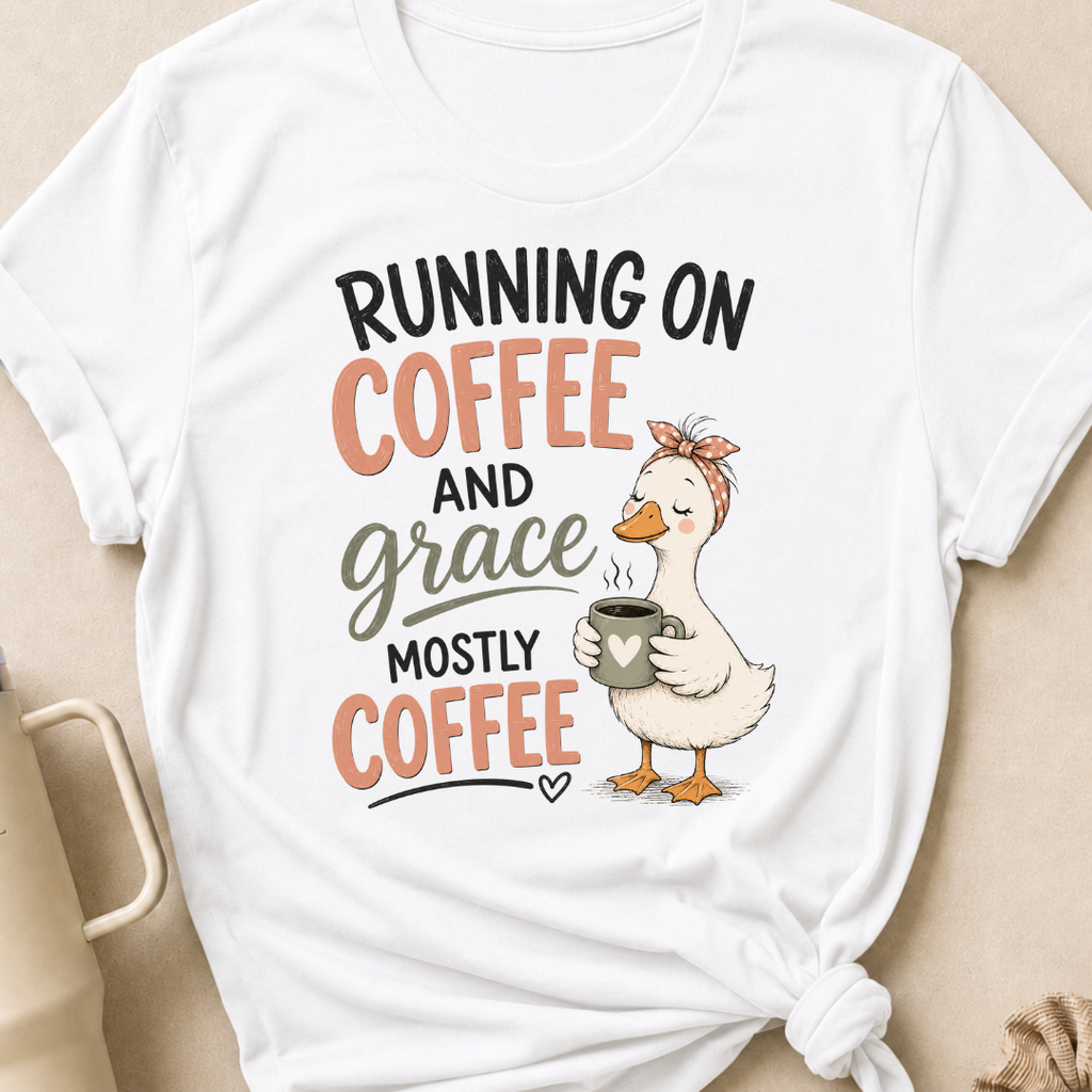 Running on Coffee and Grace, Mostly Grace T-Shirt