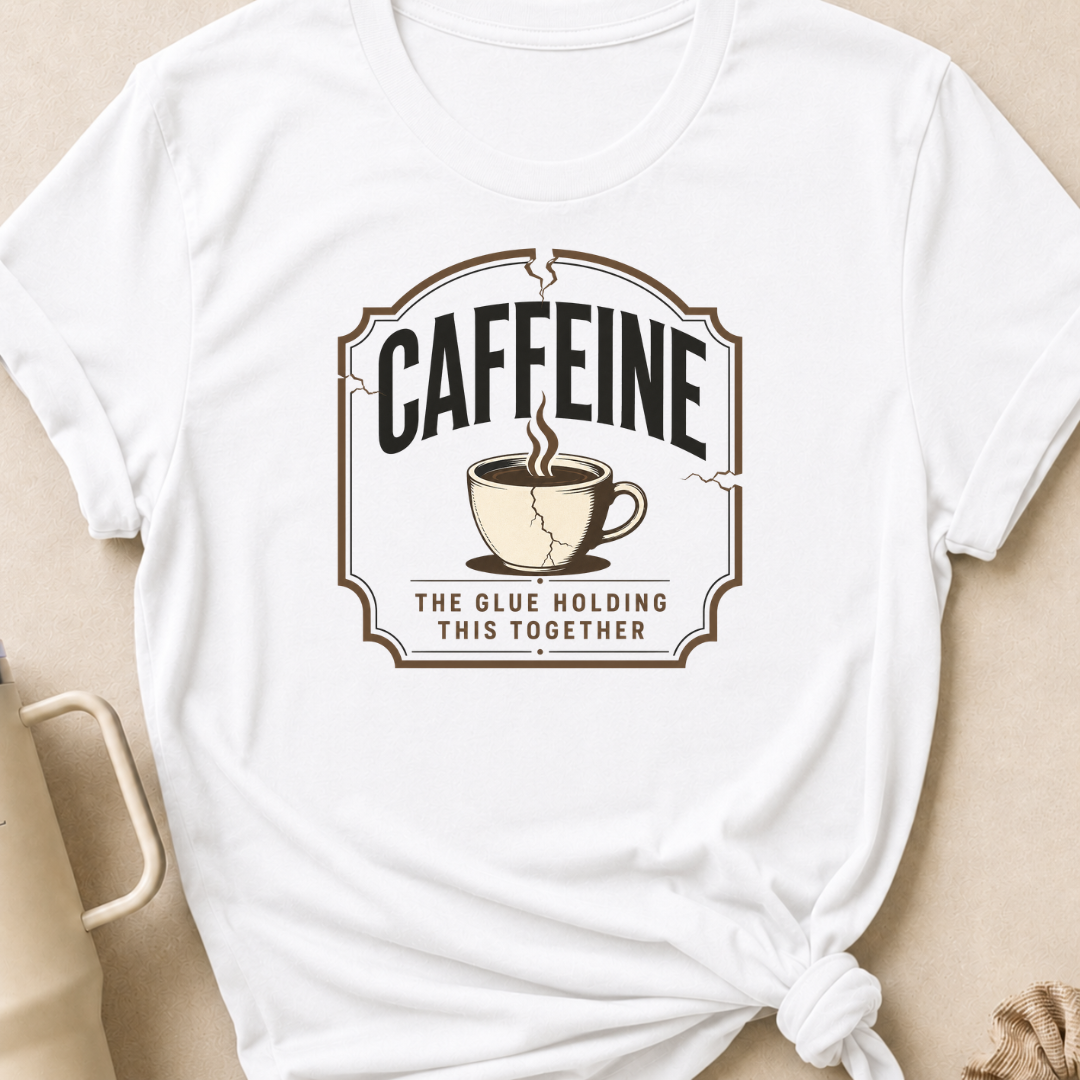Caffeine The Glue Holding It Together T-Shirt