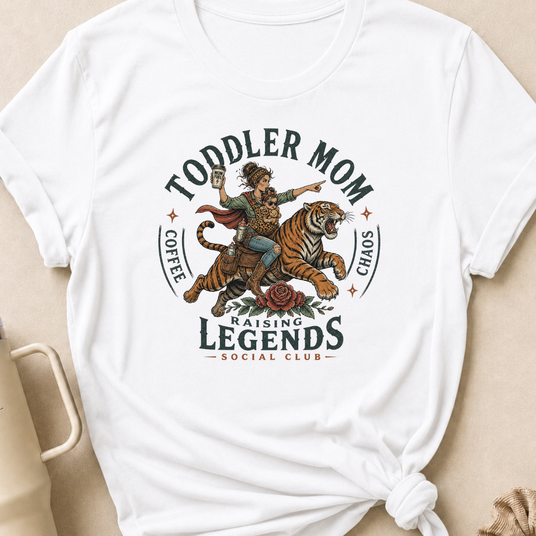 Toddler Mom Raising Legends Social Club T-Shirt