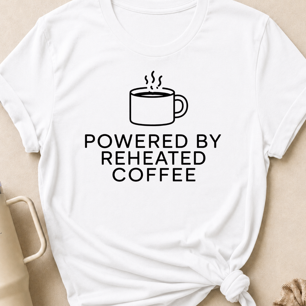 Powered by Reheated Coffee T-Shirt