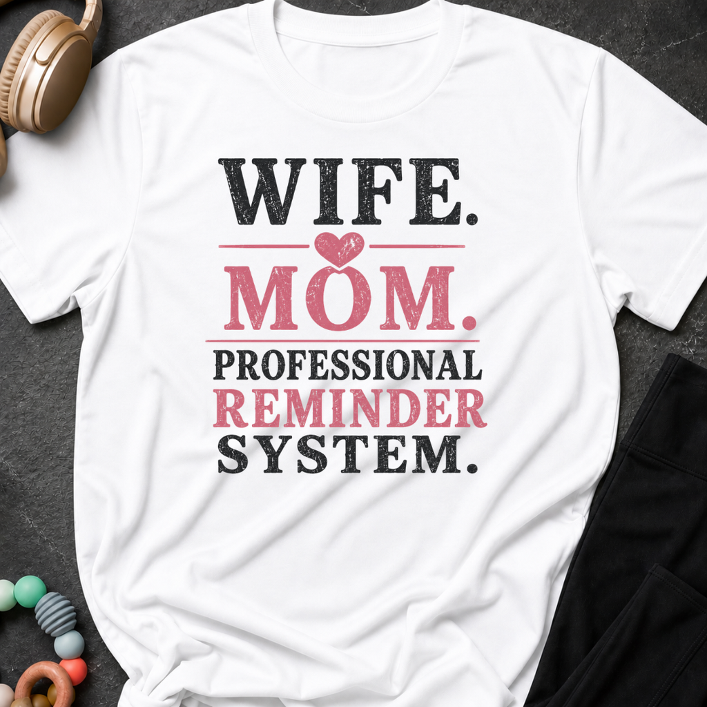 Wife Mom Professional Reminder System T-Shirt