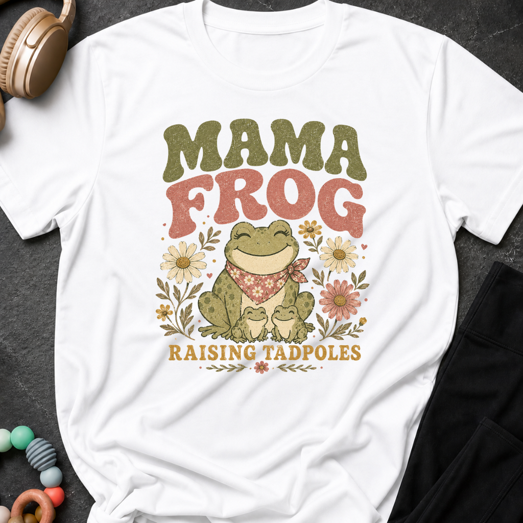Mama Frog raising Tadpoles T-Shirt
