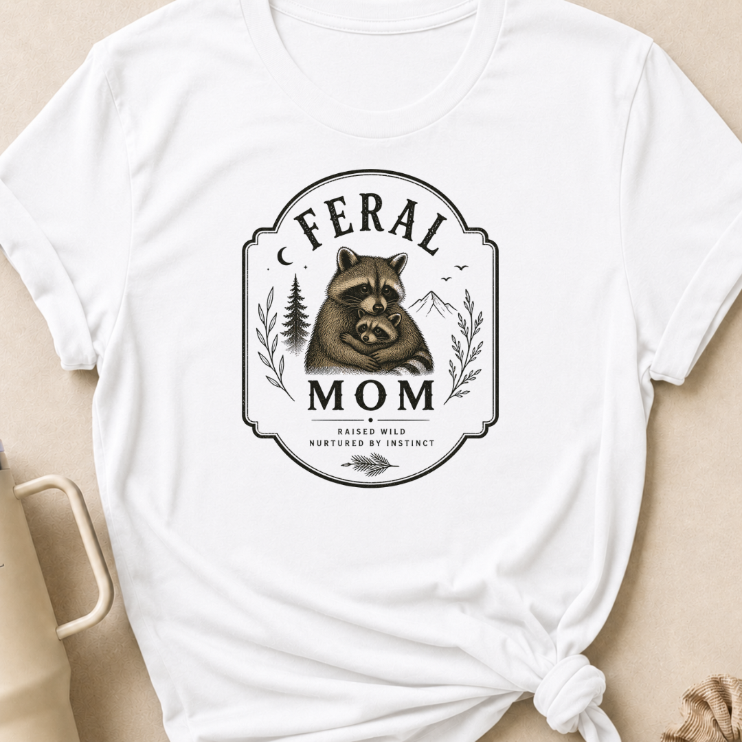 Feral Mom Raised Wild Nurtured By Instinct T-Shirt