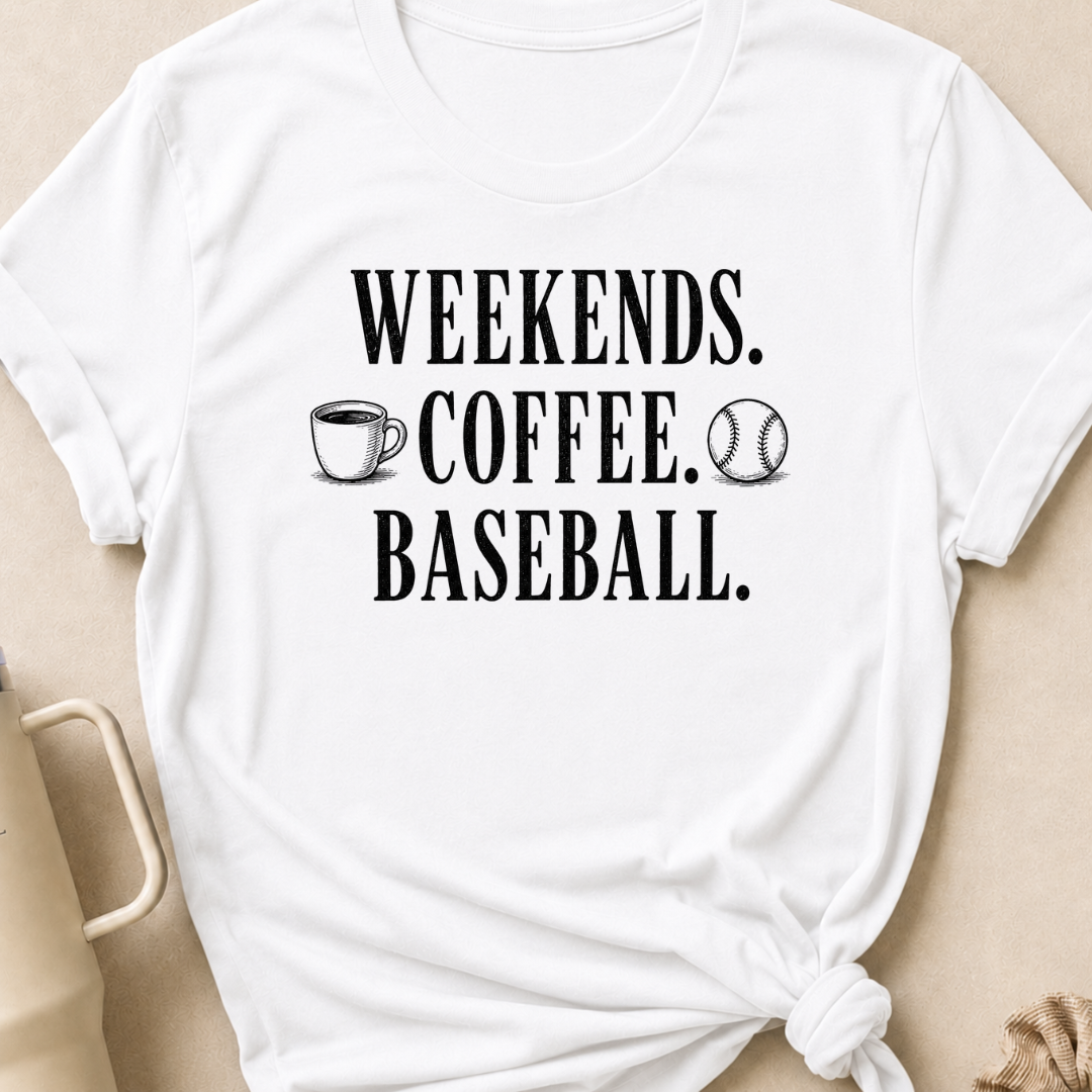 Weekends Coffee Baseball T-Shirt