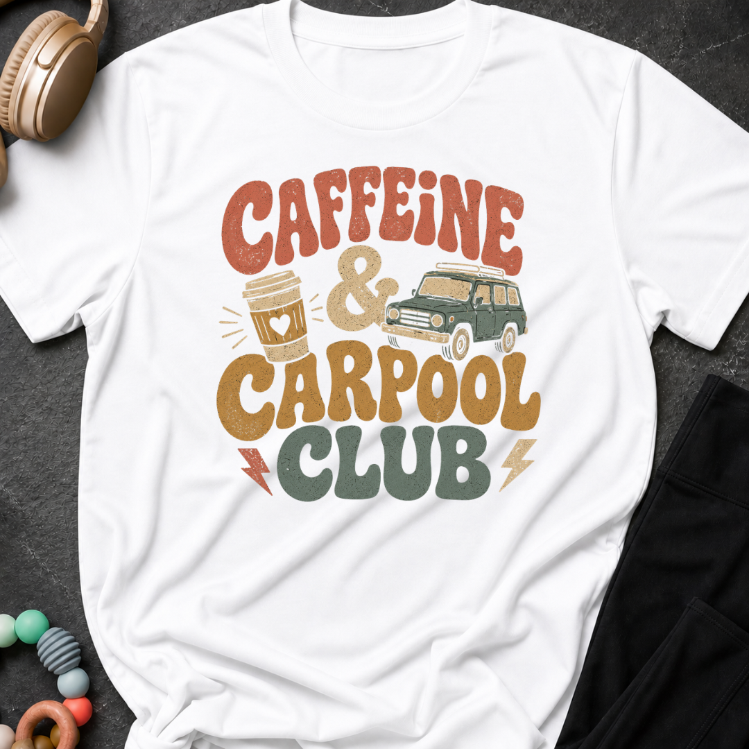 Caffeine & Carpool Club T-Shirt