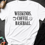 Weekends Coffee Baseball T-Shirt