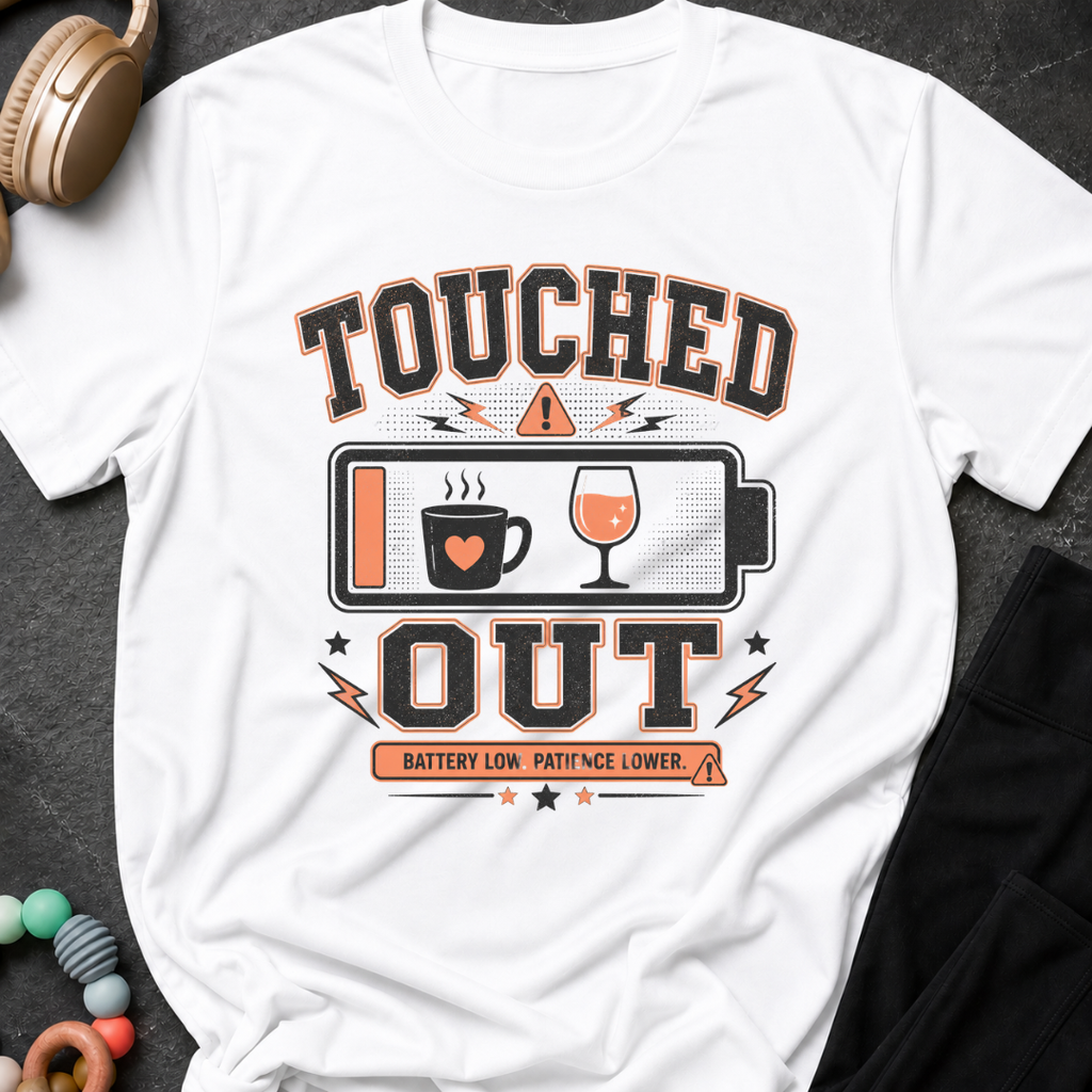 Touched Out Battery Low Patience Lower T-Shirt