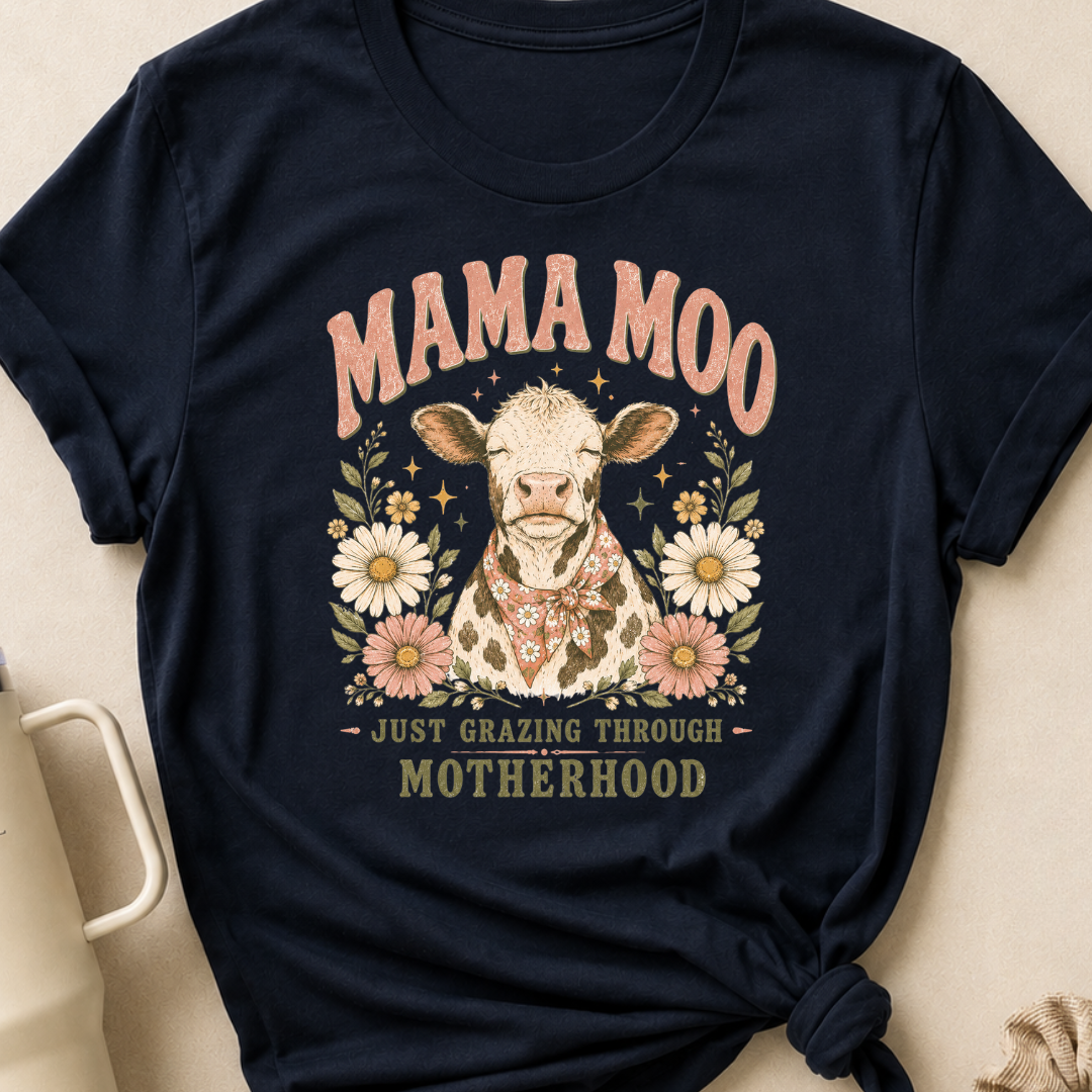 Mama Moo Just Grazing Through Motherhood T-Shirt