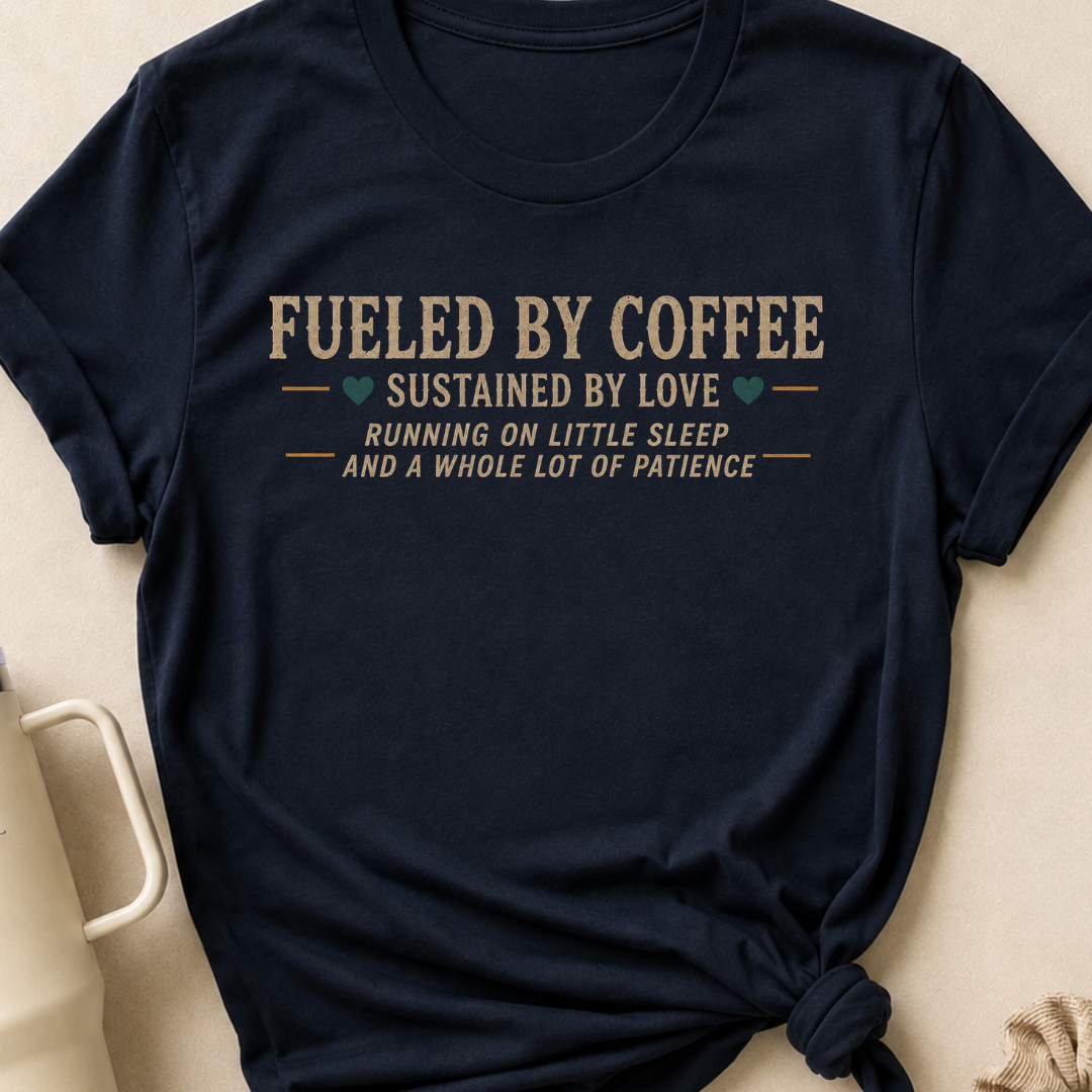 Fueled by Coffee Sustained by Love T-Shirt