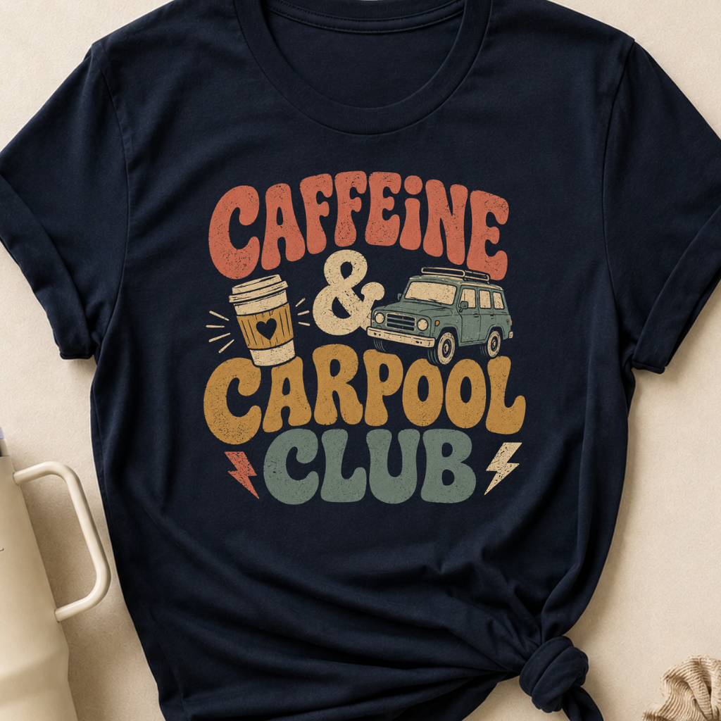 Caffeine & Carpool Club T-Shirt
