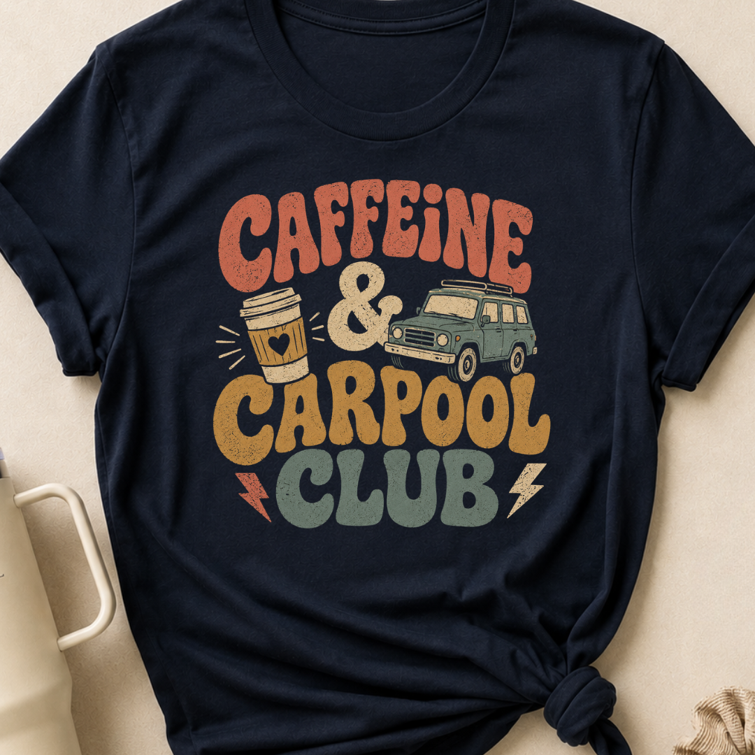 Caffeine & Carpool Club T-Shirt