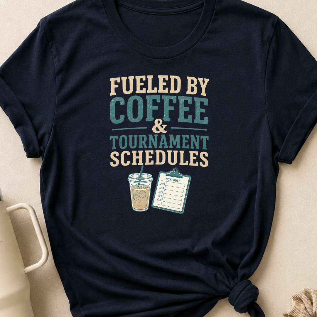 Fueled By Coffee & Tournament Schedules T-Shirt